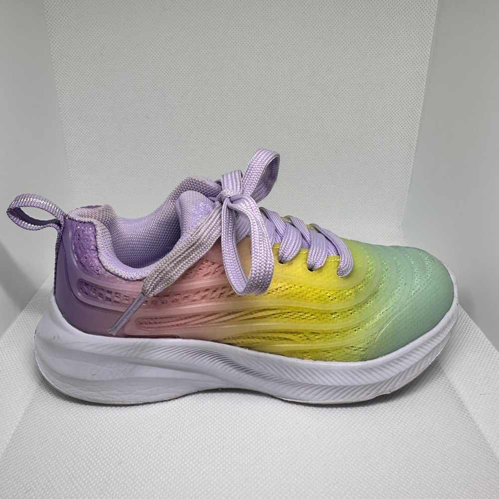 Colorful Gradient Kids Sneakers - Purple, Yellow, Green